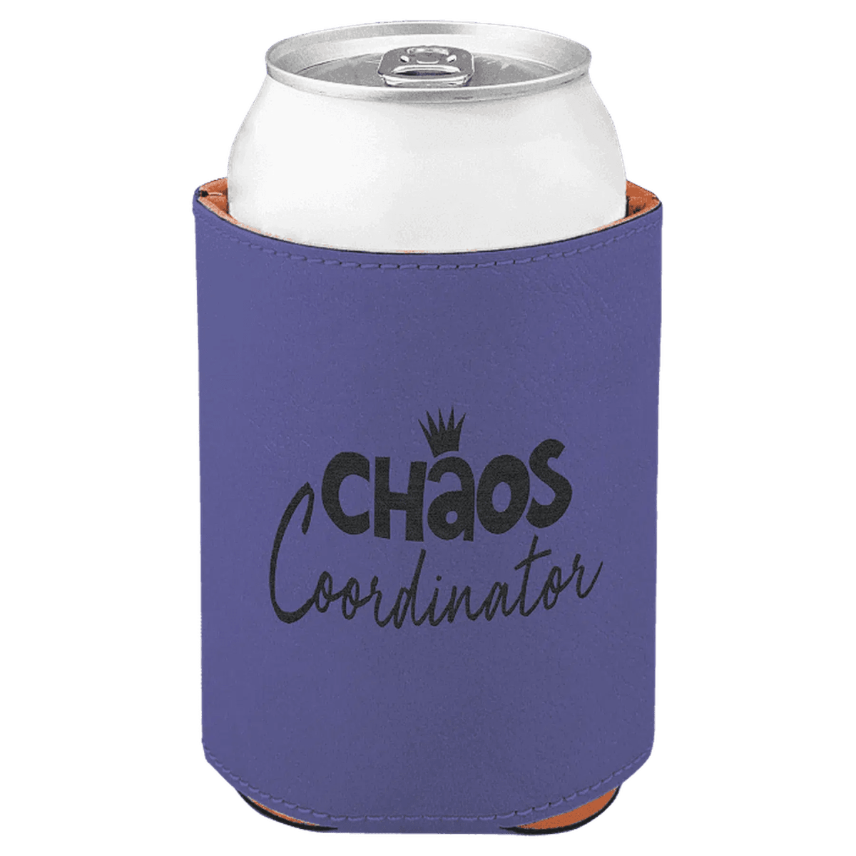 Personalized Beverage Holders – Leatherette, Cork & Sport Themes - Purple