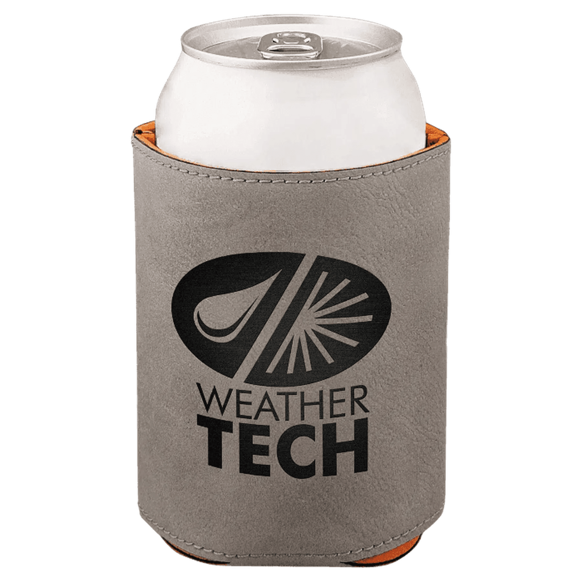 Personalized Beverage Holders – Leatherette, Cork & Sport Themes - Gray