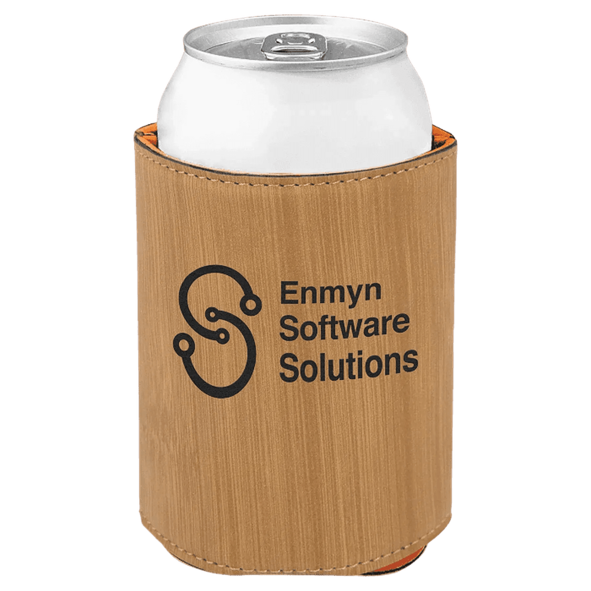Personalized Beverage Holders – Leatherette, Cork & Sport Themes - Bamboo