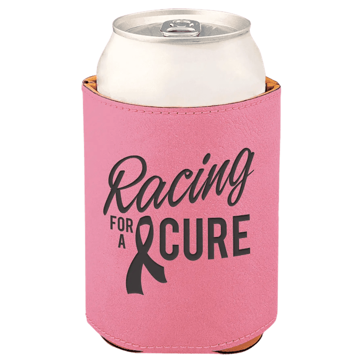 Personalized Beverage Holders – Leatherette, Cork & Sport Themes - Pink