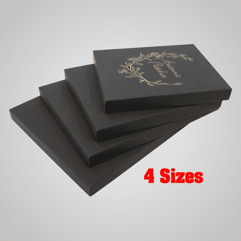 Personalized Black Gift or Plaque Box - Add Your Logo or Design - 7" x 9" (1" thick)