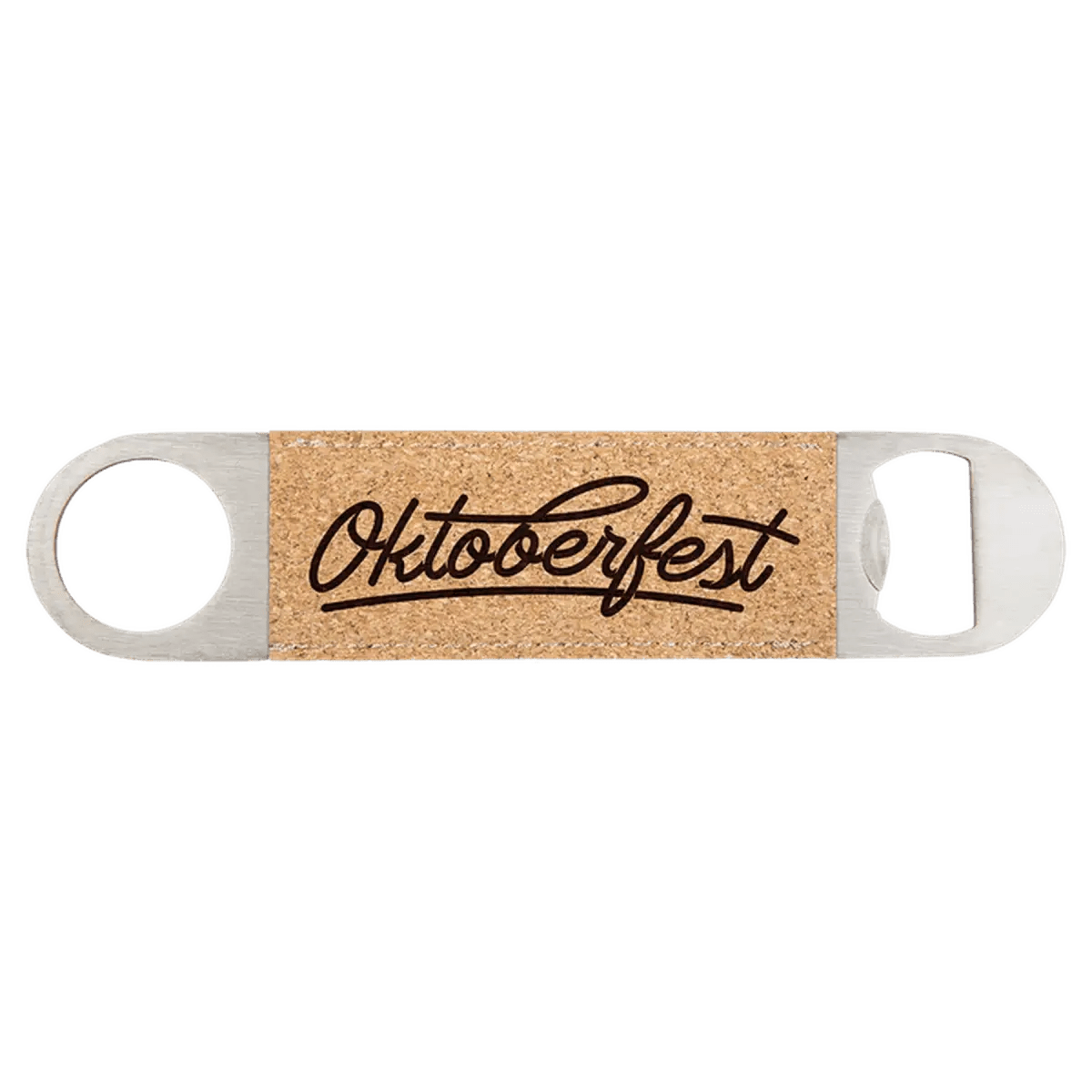 Personalized Bottle Openers - Extra Long Bar Style with Wide Ring - Cork