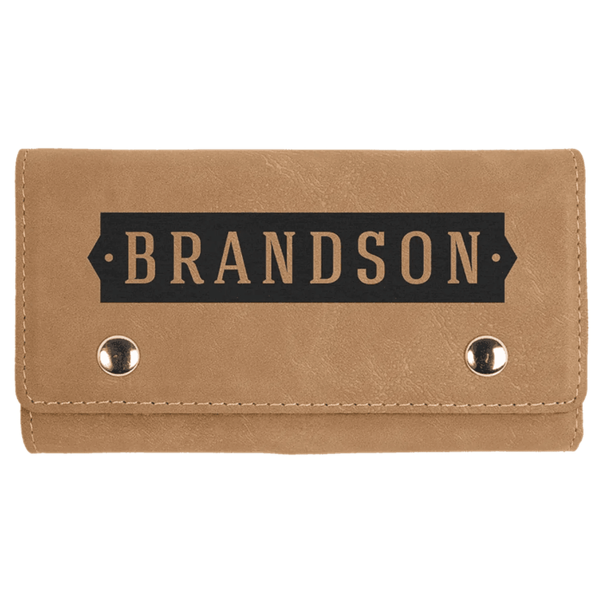Personalized Card & Dice Set with Travel Case - Light Brown