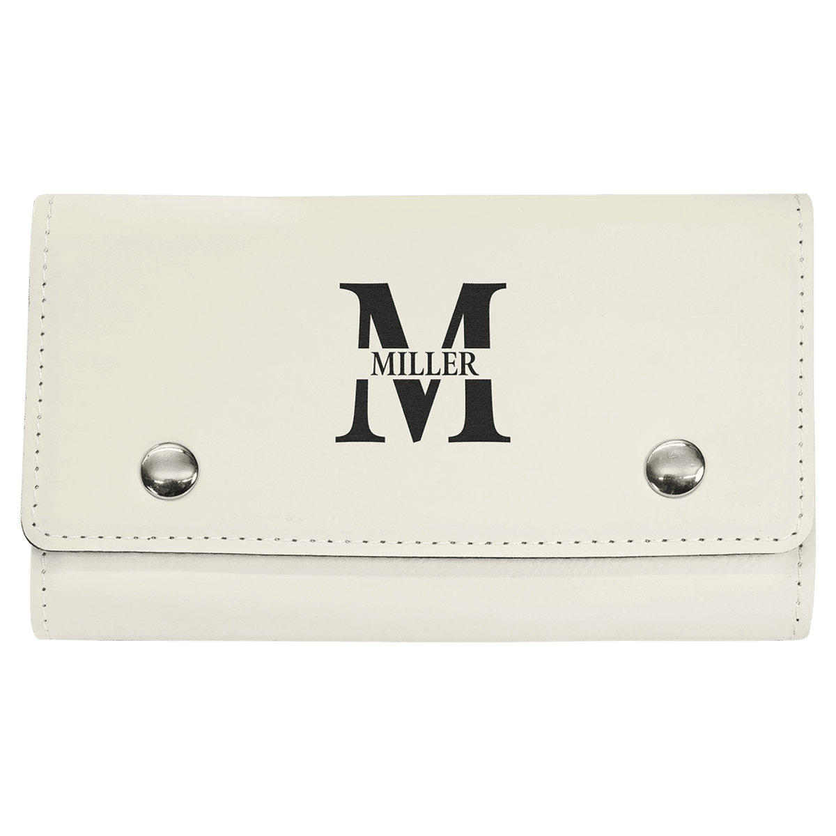 Personalized Card & Dice Set with Travel Case - White