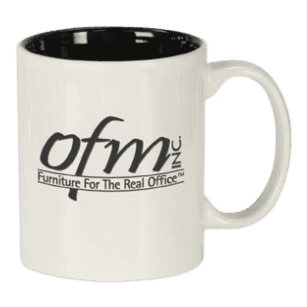 Personalized Ceramic Coffee Mugs – Bistro and Rounded Styles - White/Black