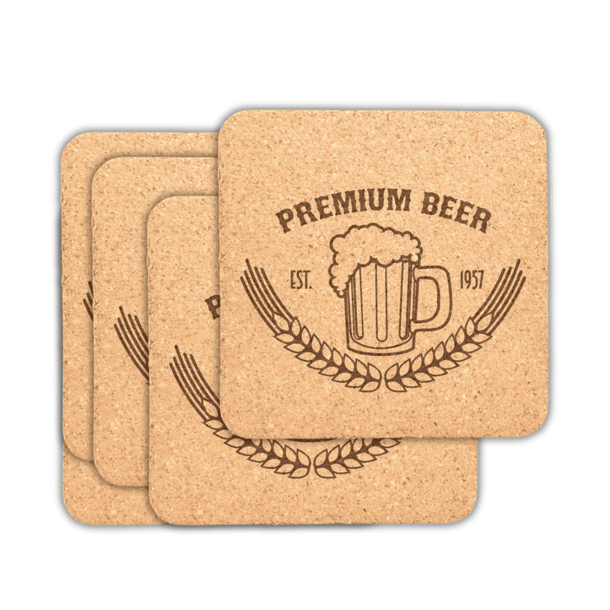 Personalized Cork Coasters and Trivets - Reusable Coaster