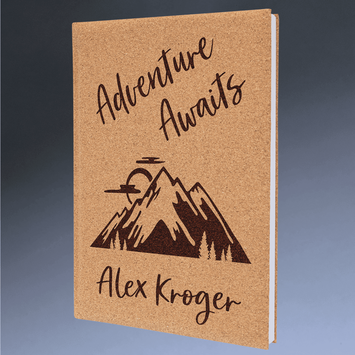 Personalized Cork Sketch Books - Hard Bound - 5 1/4" x 8 1/4"