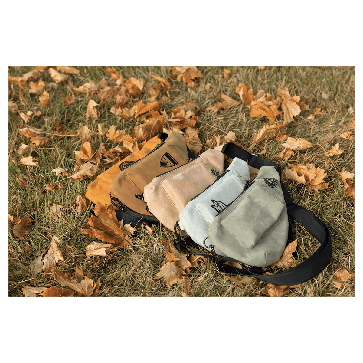 Custom Cross Body Sling Crescent Bag - Creekside Collection - Light Green