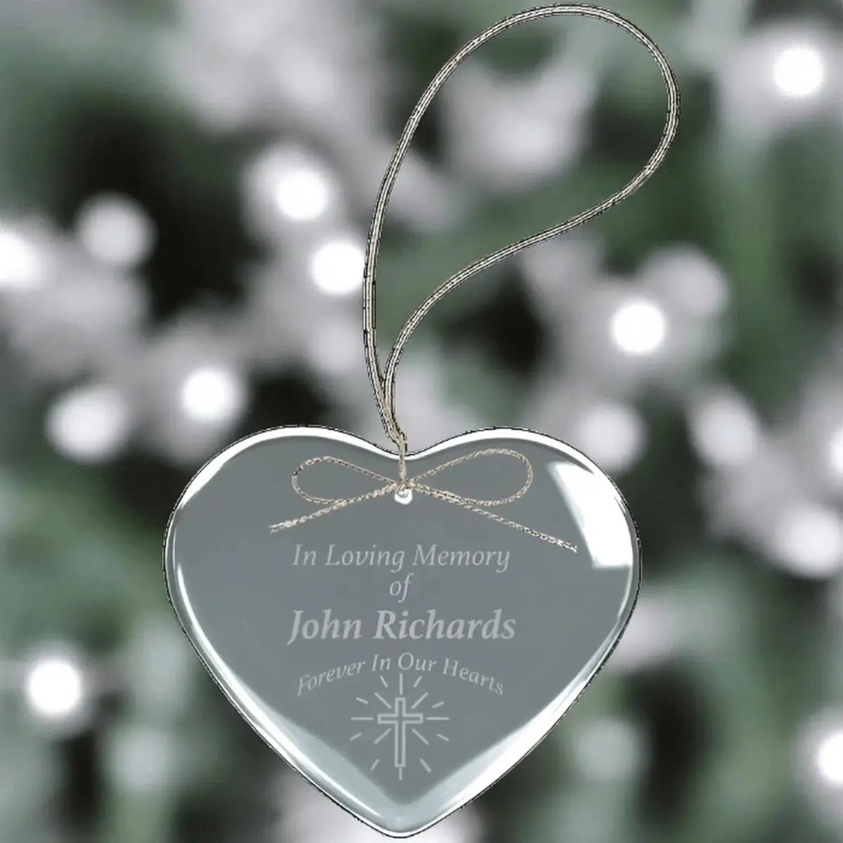 Personalized Crystal Ornaments with Ribbon and Gift Box - Star
