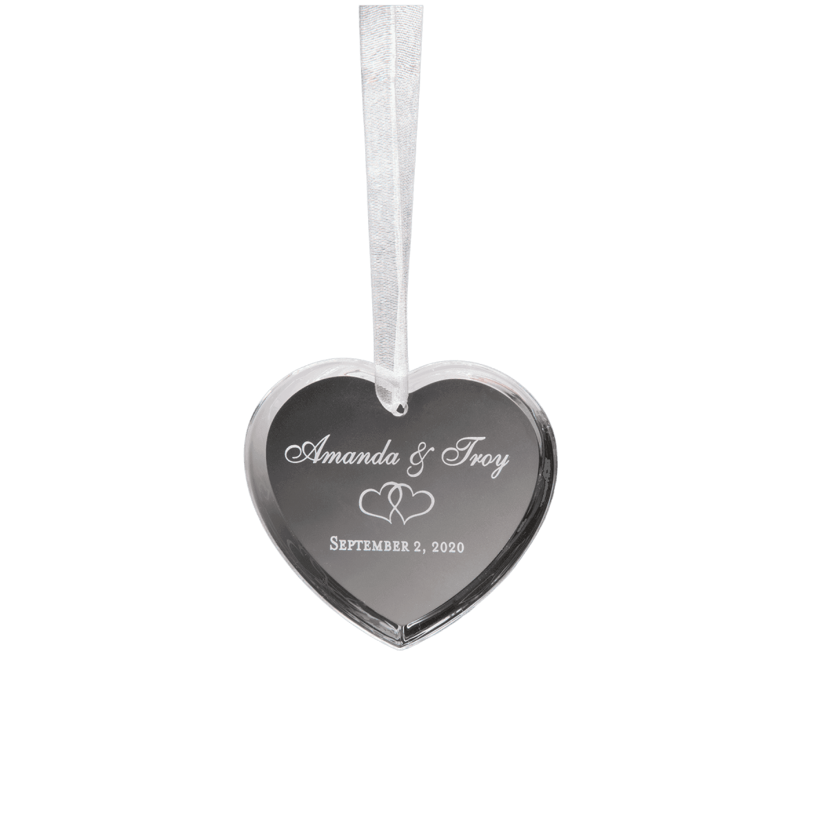 Personalized Crystal Ornaments with Ribbon and Gift Box - Star