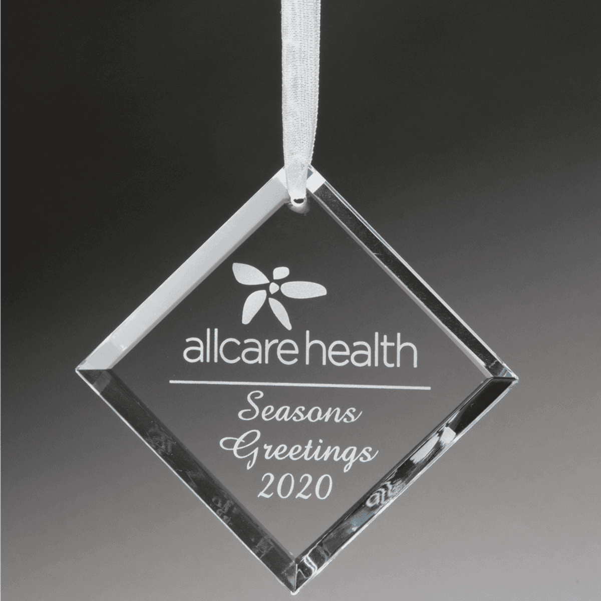 Personalized Crystal Ornaments with Ribbon and Gift Box - Star