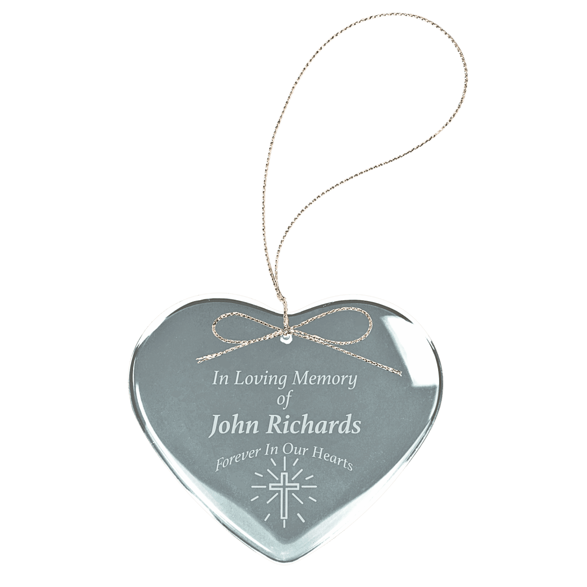 Personalized Crystal Ornaments with Ribbon and Gift Box - Star