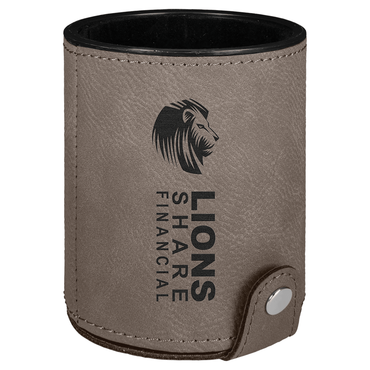 Personalized Dice Cup Set for Games with Leatherette Storage Cup - Gray