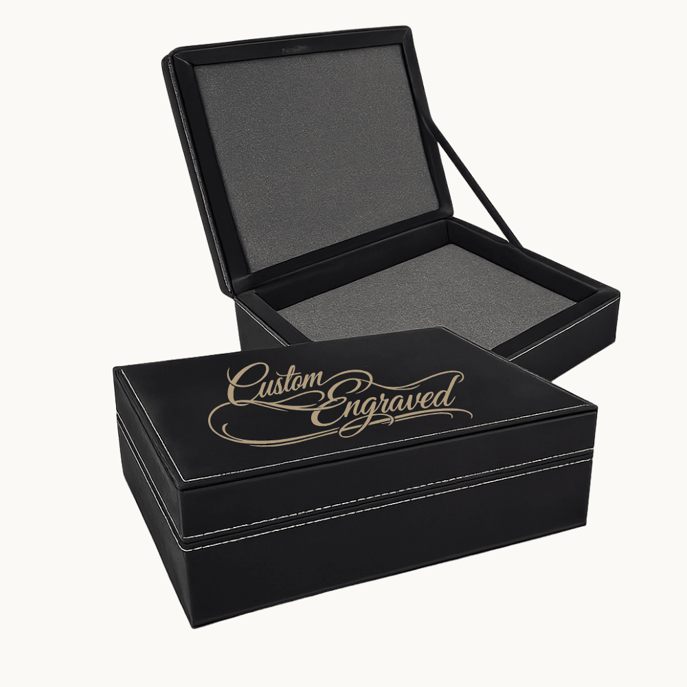 Personalized Extra Large Premium Gift Box - Black/Gold