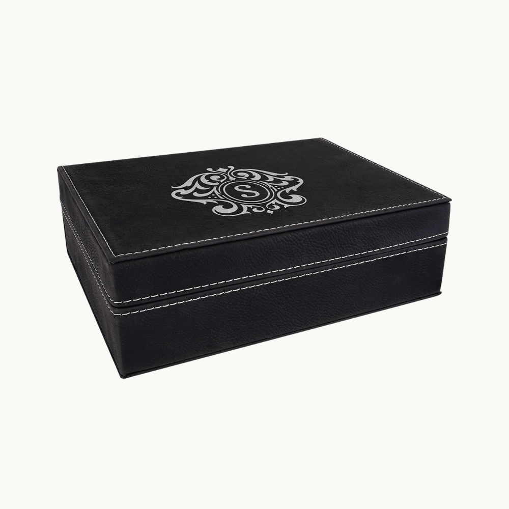 Personalized Extra Large Premium Gift Box - Black/Silver