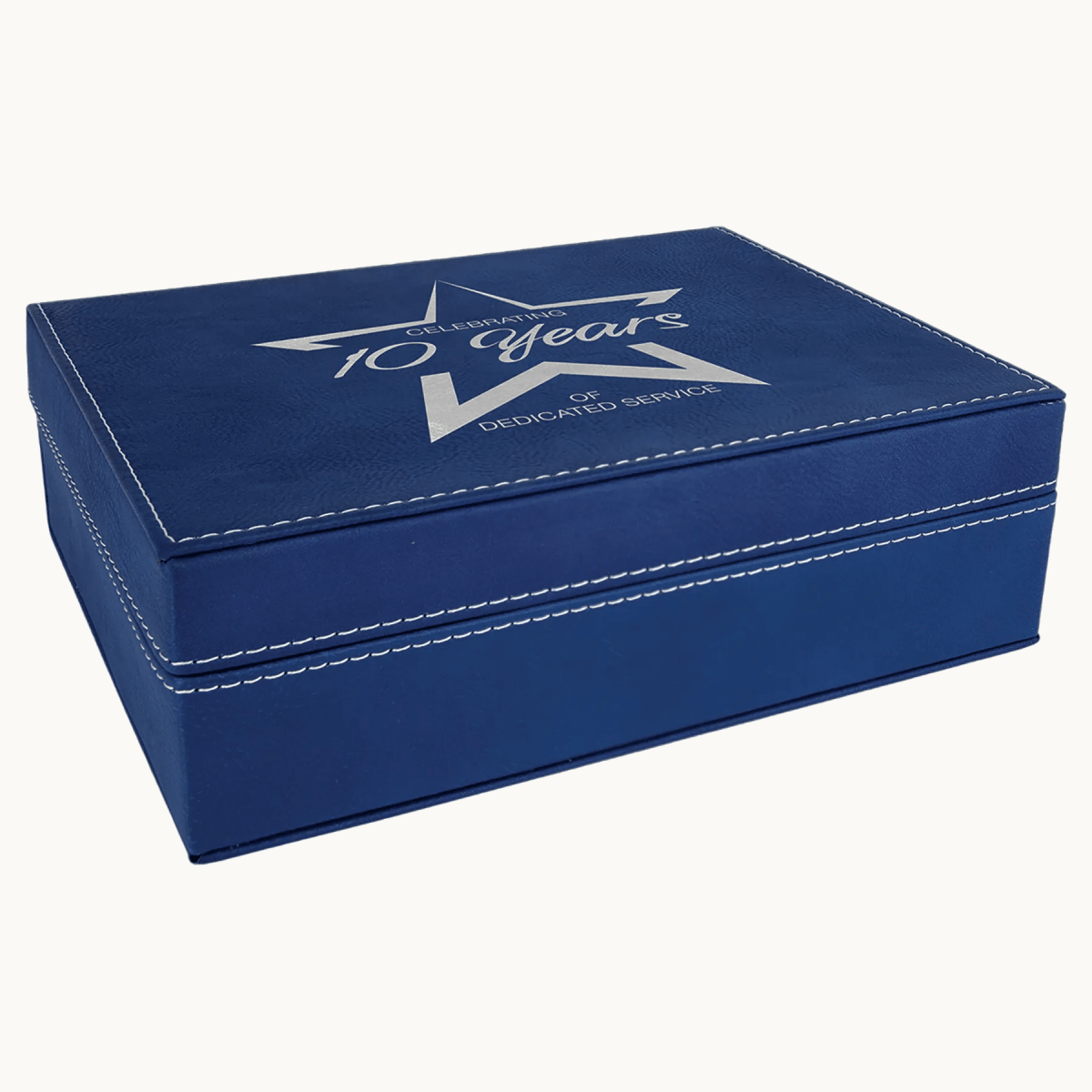 Personalized Extra Large Premium Gift Box - Blue/Silver