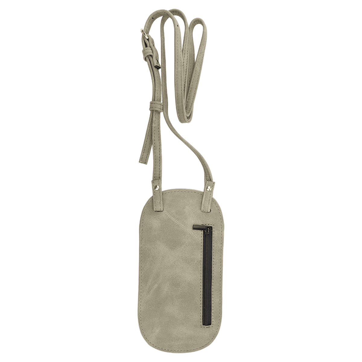 Personalized Faux Leather Cross Body Phone Bag – Creekside Collection - Light Green