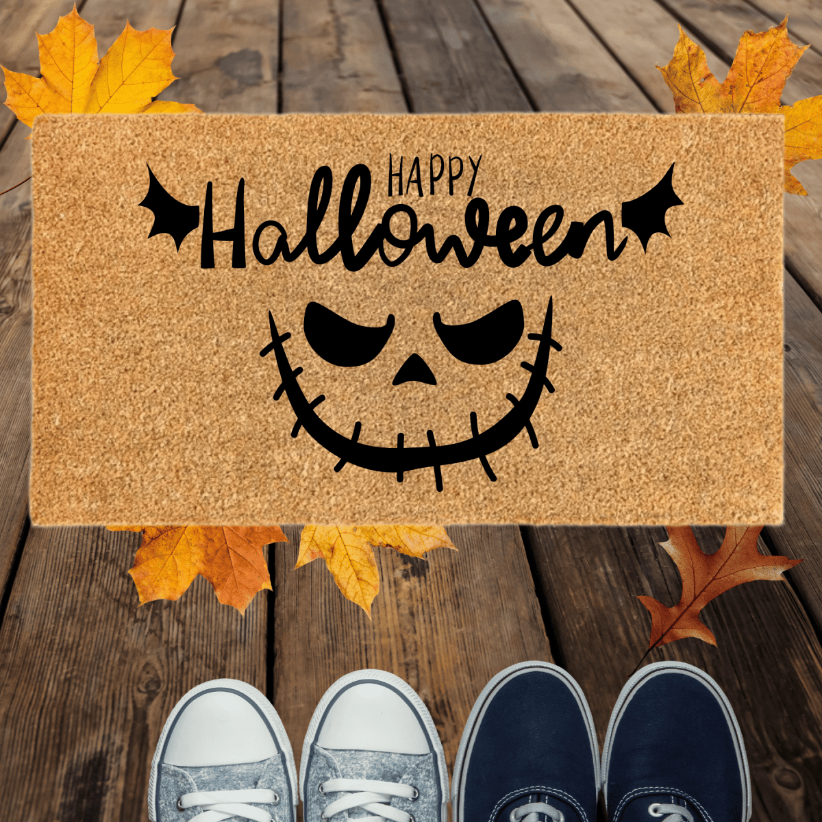 Personalized Heavy Duty Coir Welcome Door Mat - Fall, Halloween Designs - LightForce Laser Engraving, LLC