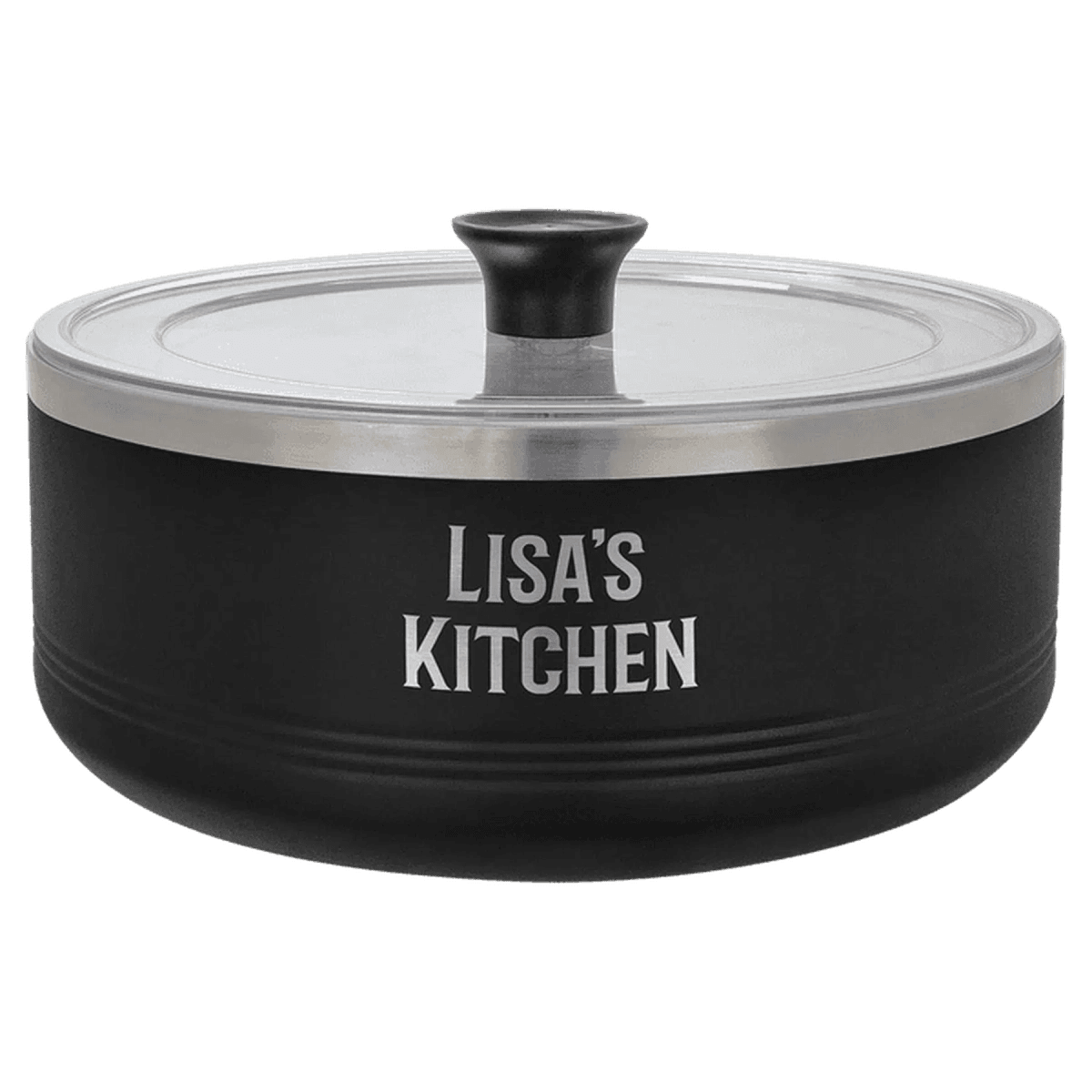 Personalized Insulated Serving Bowls – Polar Camel 1.5 Qt. or 3 Qt. Sizes - Black