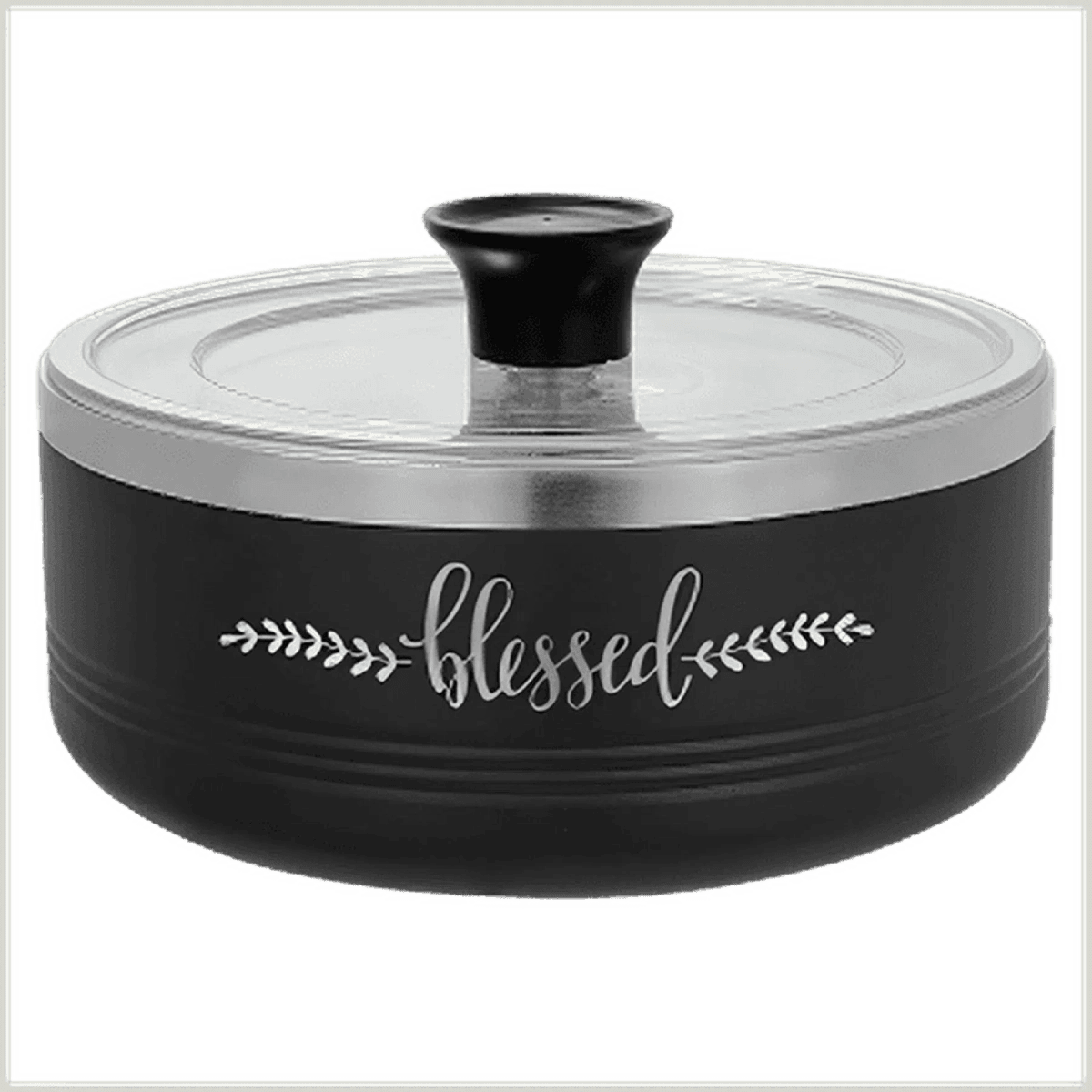 Personalized Insulated Serving Bowls – Polar Camel 1.5 Qt. or 3 Qt. Sizes - Black