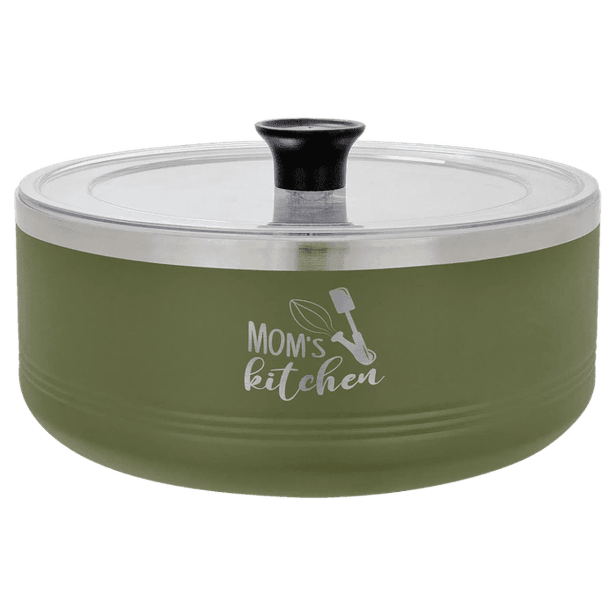Personalized Insulated Serving Bowls – Polar Camel 1.5 Qt. or 3 Qt. Sizes - Olive Green