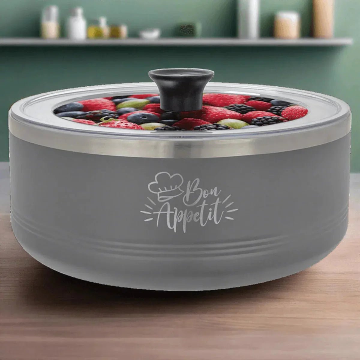 Personalized Insulated Serving Bowls – Polar Camel 1.5 Qt. or 3 Qt. Sizes - Black