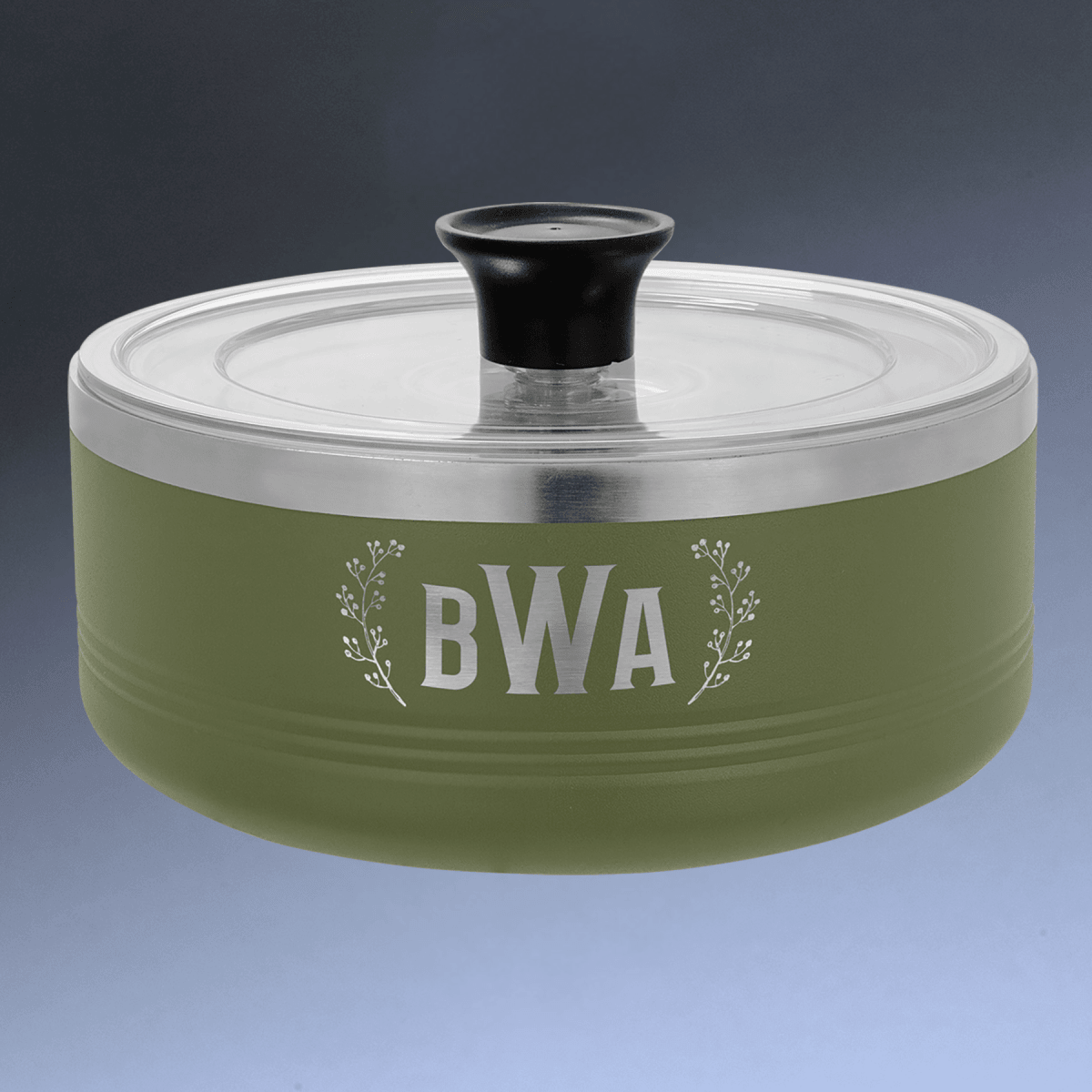 Personalized Insulated Serving Bowls – Polar Camel 1.5 Qt. or 3 Qt. Sizes - Black