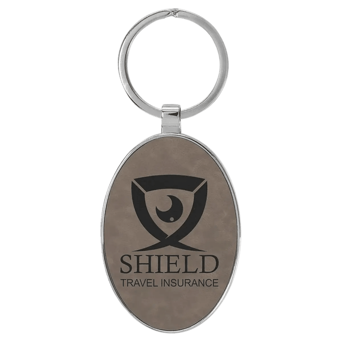 Personalized Leatherette Keychains - With Football & Basketball Styles - Gray