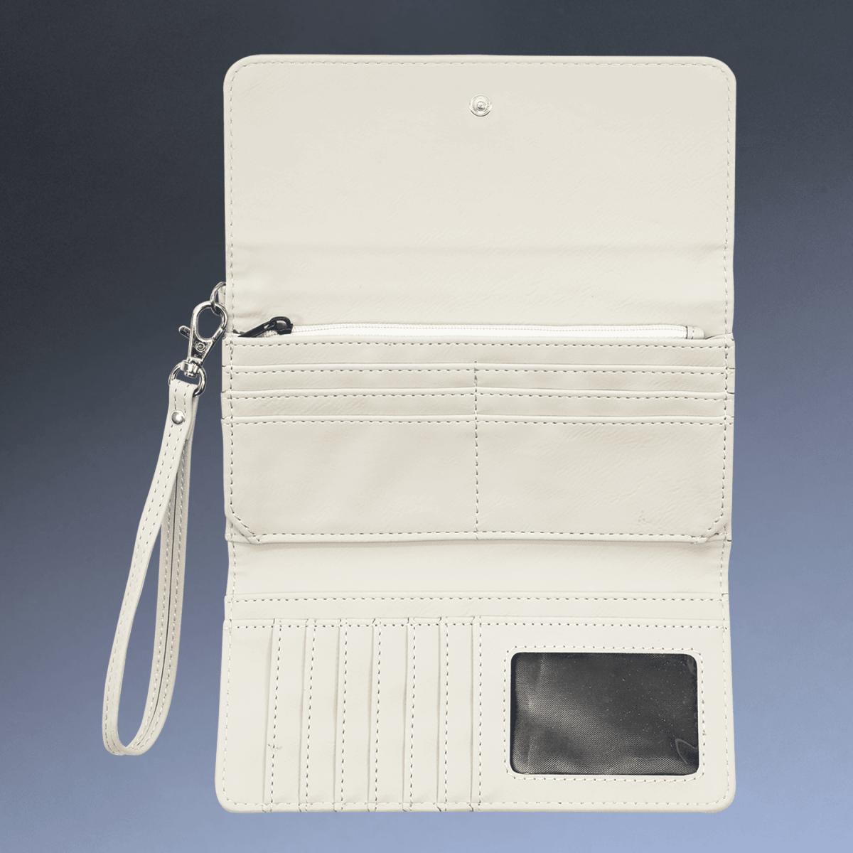 Personalized Leatherette Wallets with Wrist Strap - Teal