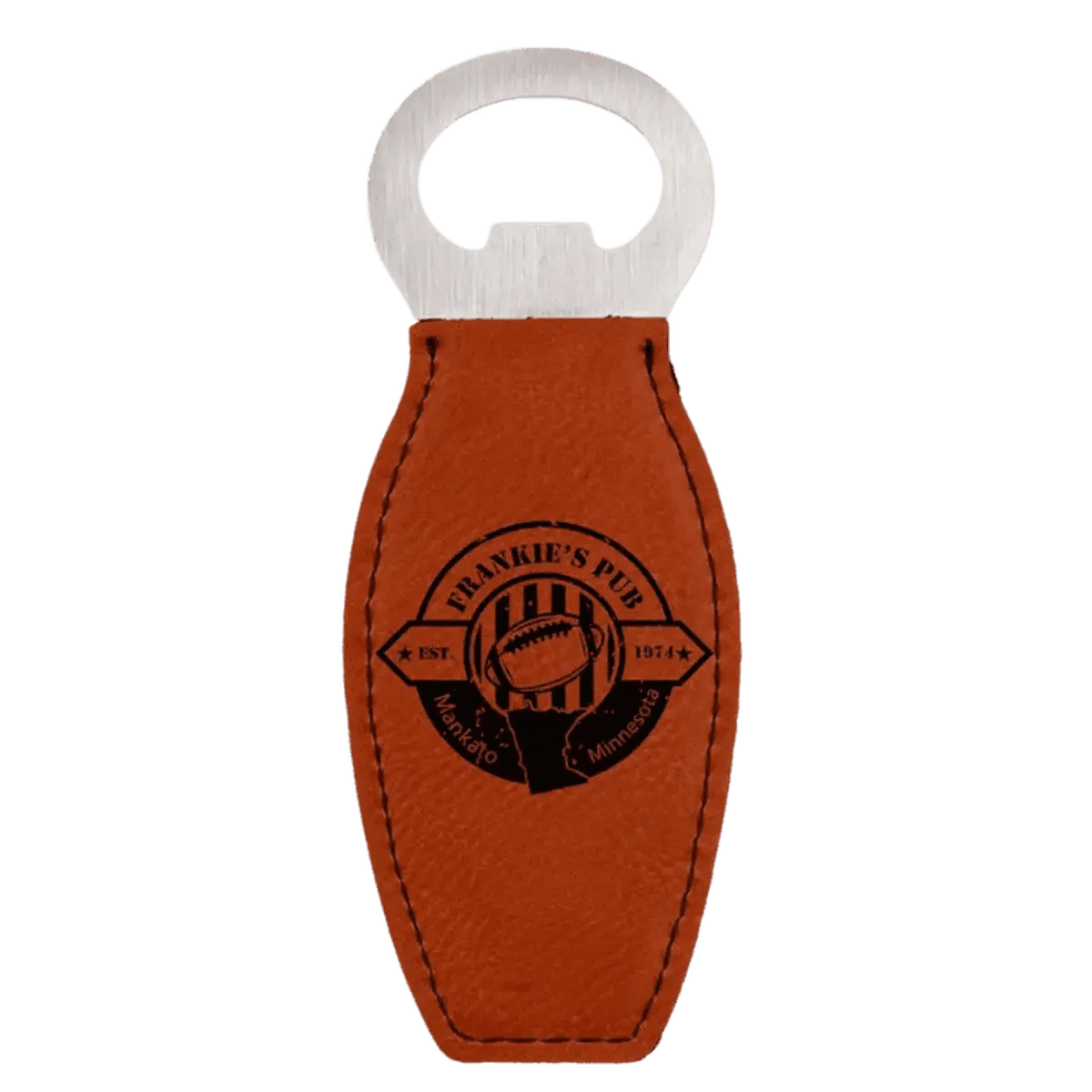 Personalized Magnetic Bottle Openers - Engraved in Leatherette or Cork - Rawhide