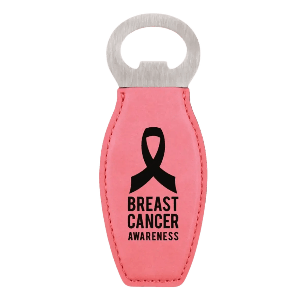 Personalized Magnetic Bottle Openers - Engraved in Leatherette or Cork - Pink