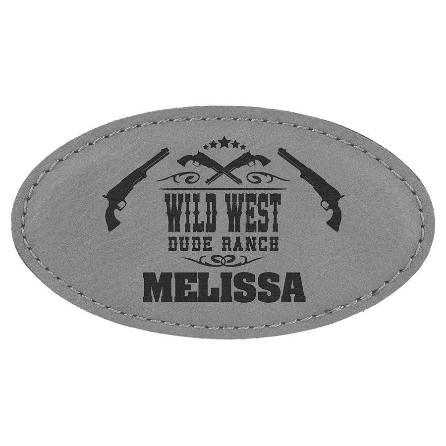 glass storage Oval with Frame / 3 1/2" x 1 1/2" / Gray/Black
