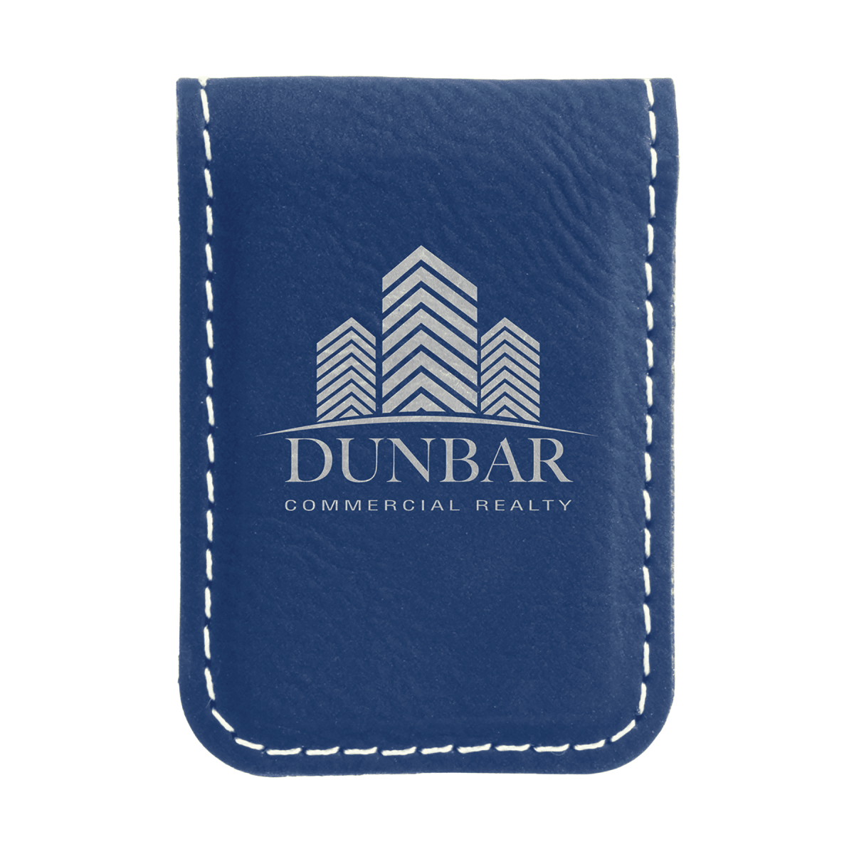 Personalized Money Clip wth Magnetic Closure - Blue/Silver