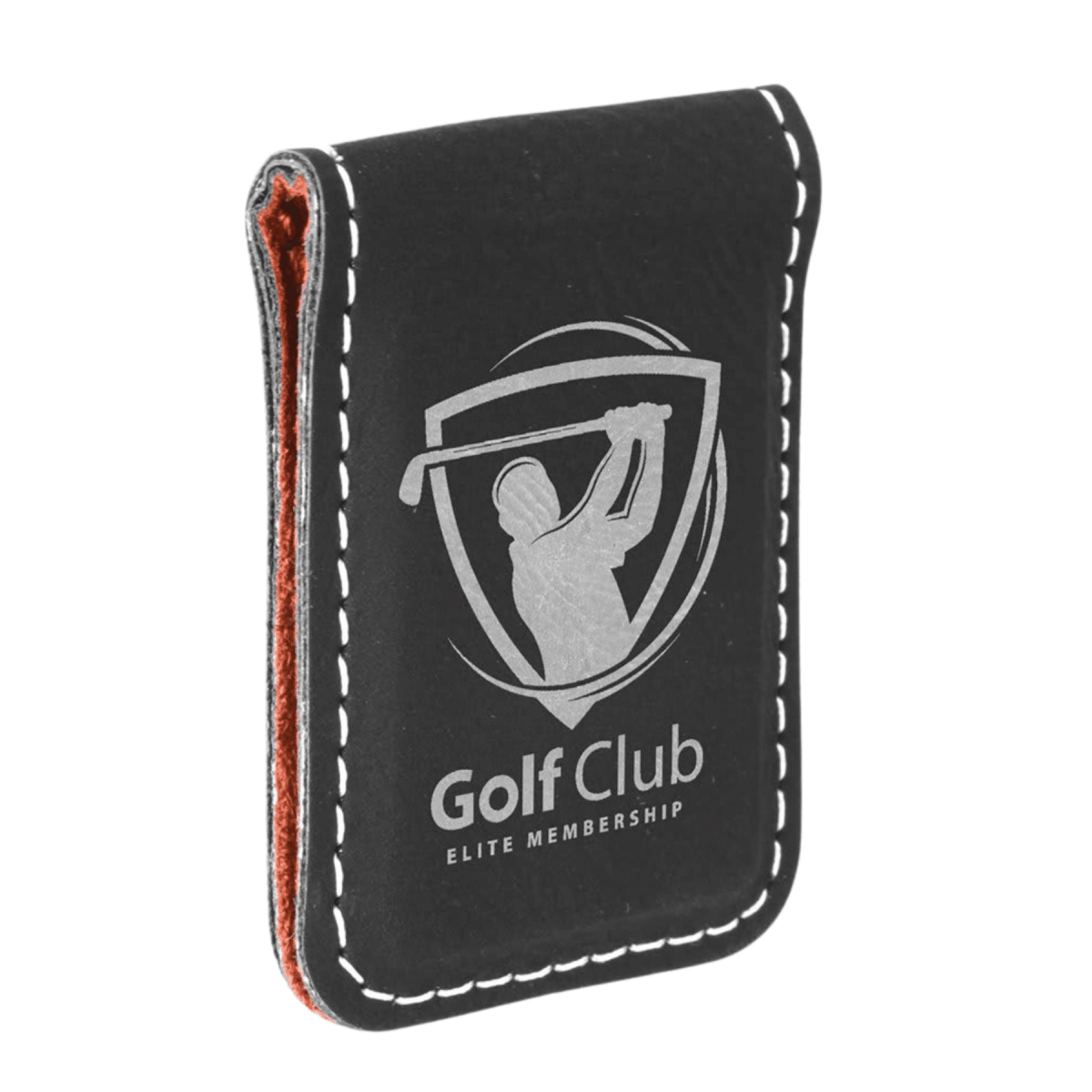 Personalized Money Clip wth Magnetic Closure - Black/Silver
