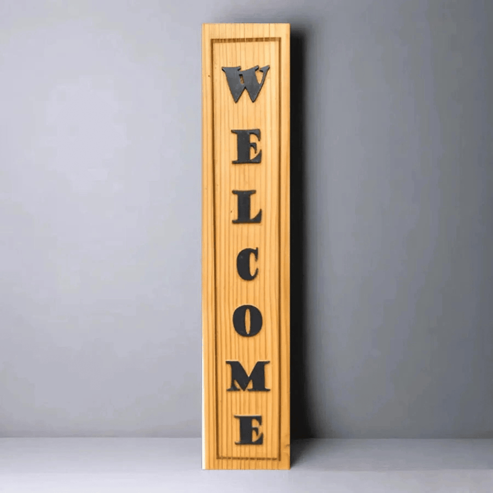 Personalized Welcome Sign Cedar | LightForce Laser Engraving