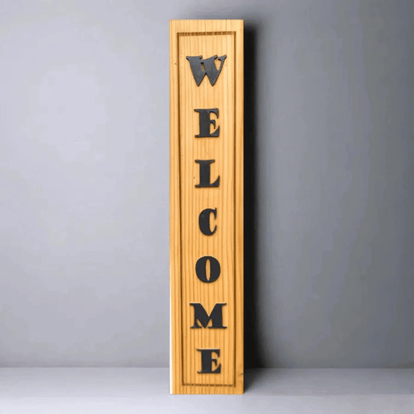 Personalized Welcome Sign Cedar | LightForce Laser Engraving
