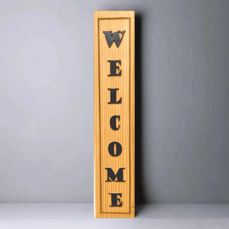 Personalized Welcome Sign Cedar | LightForce Laser Engraving