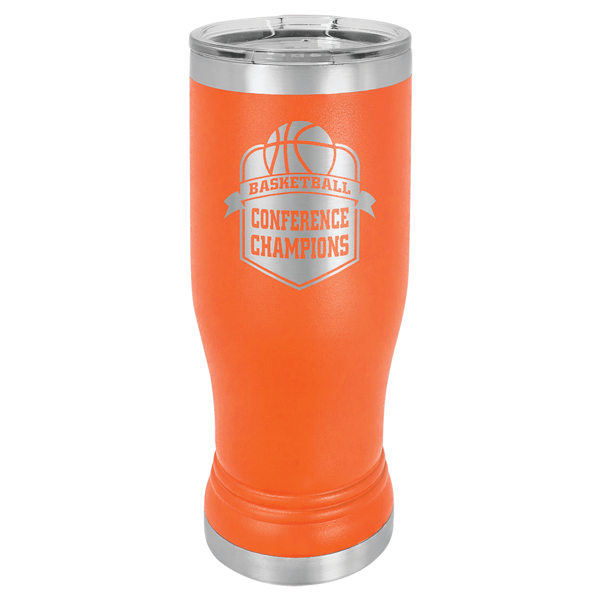 Personalized Pilsner Tumblers - Insulated Polar Camel Drinkware - Orange