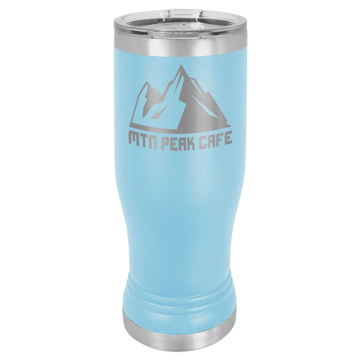 Personalized Pilsner Tumblers - Insulated Polar Camel Drinkware - Light Blue