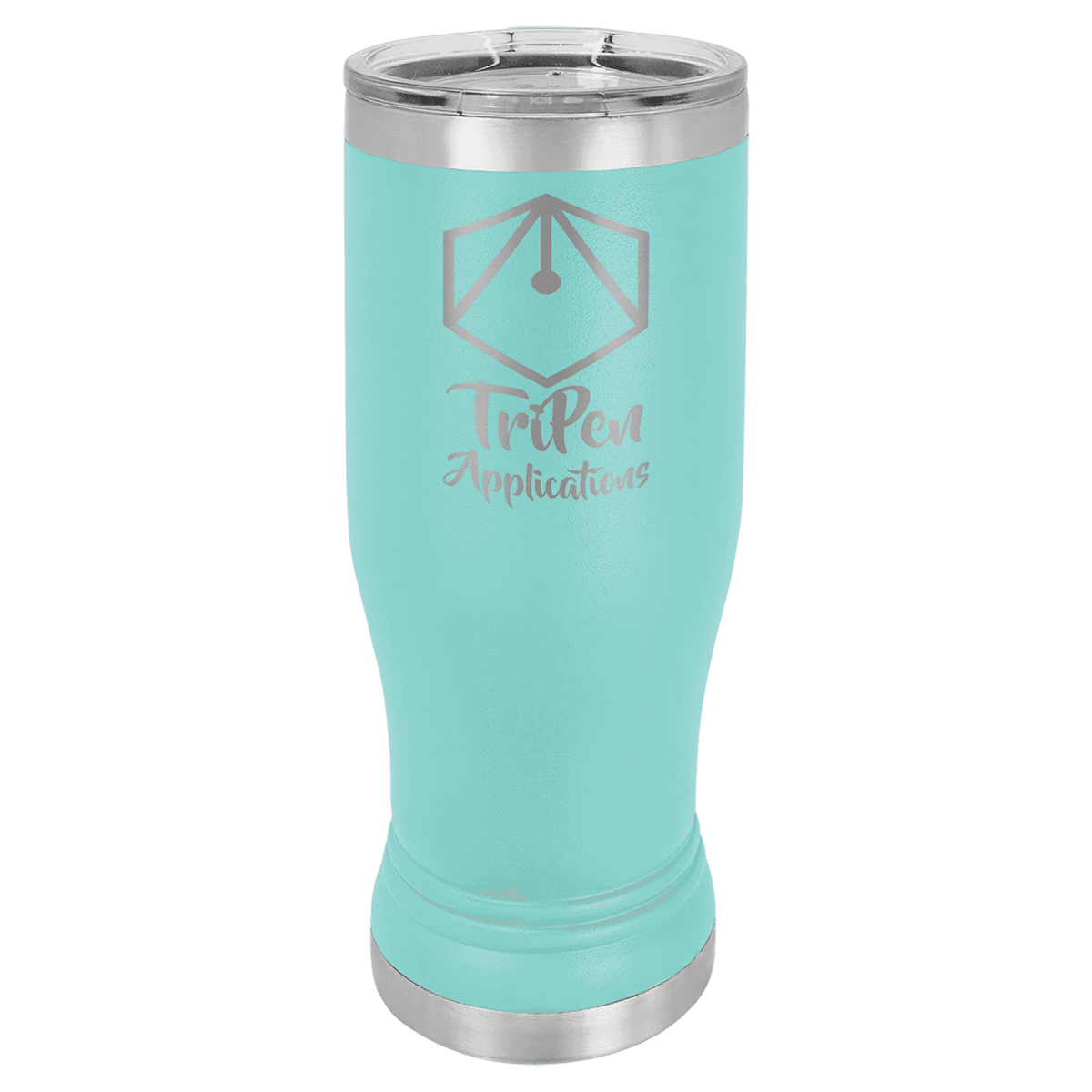 Personalized Pilsner Tumblers - Insulated Polar Camel Drinkware - Teal