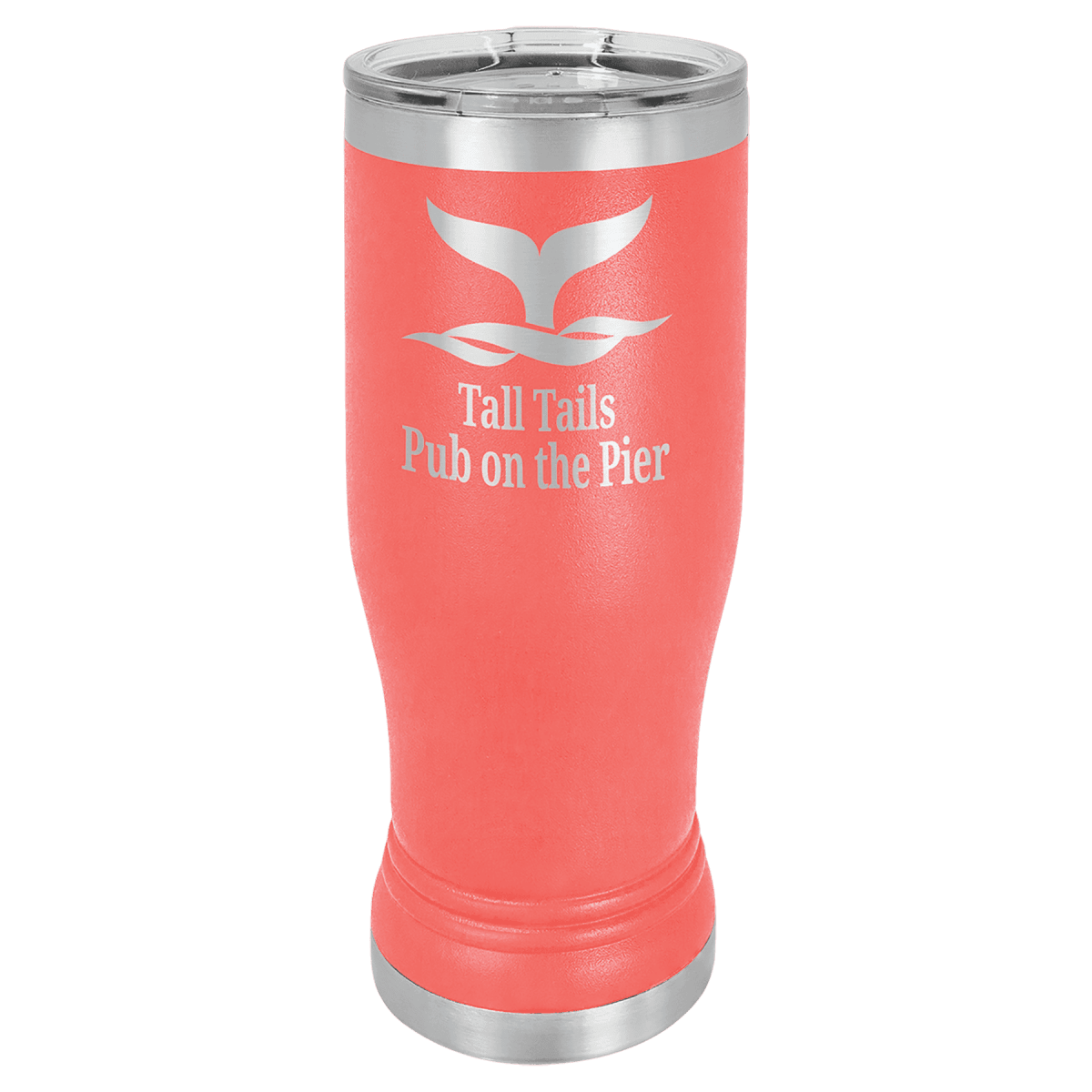 Personalized Pilsner Tumblers - Insulated Polar Camel Drinkware - Coral