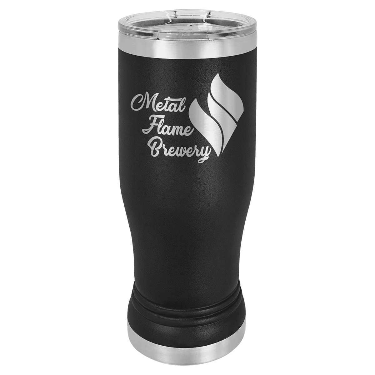 Personalized Pilsner Tumblers - Insulated Polar Camel Drinkware - Black