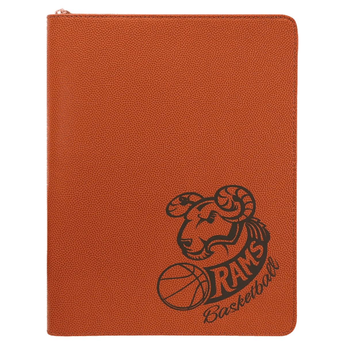 Personalized Portfolios with Zipper and Notepad - Basketball