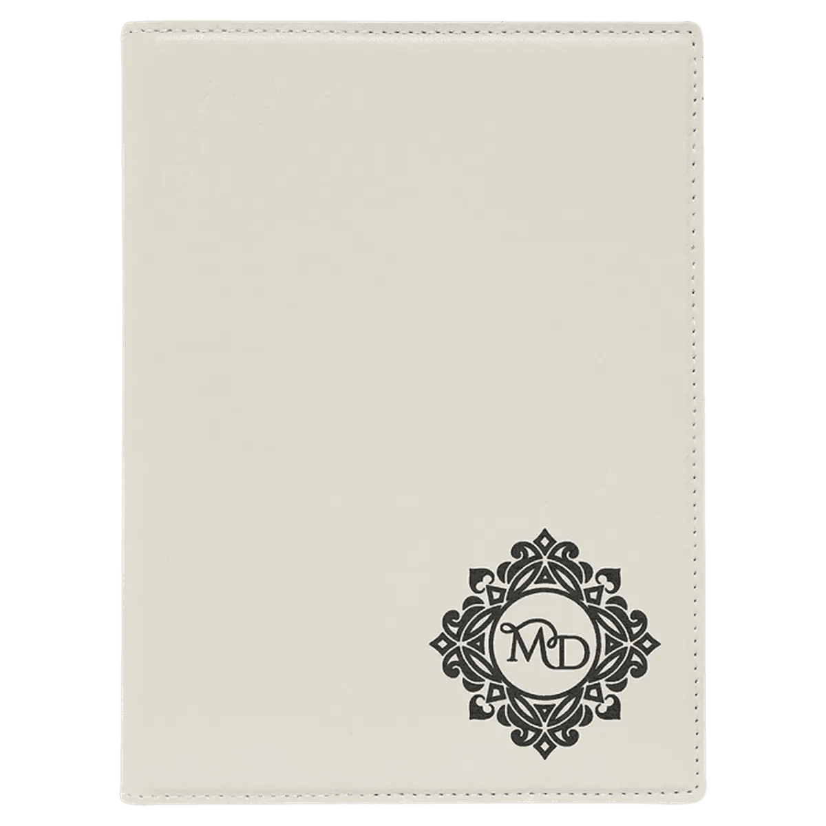 Personalized Portfolios with Zipper and Notepad - White