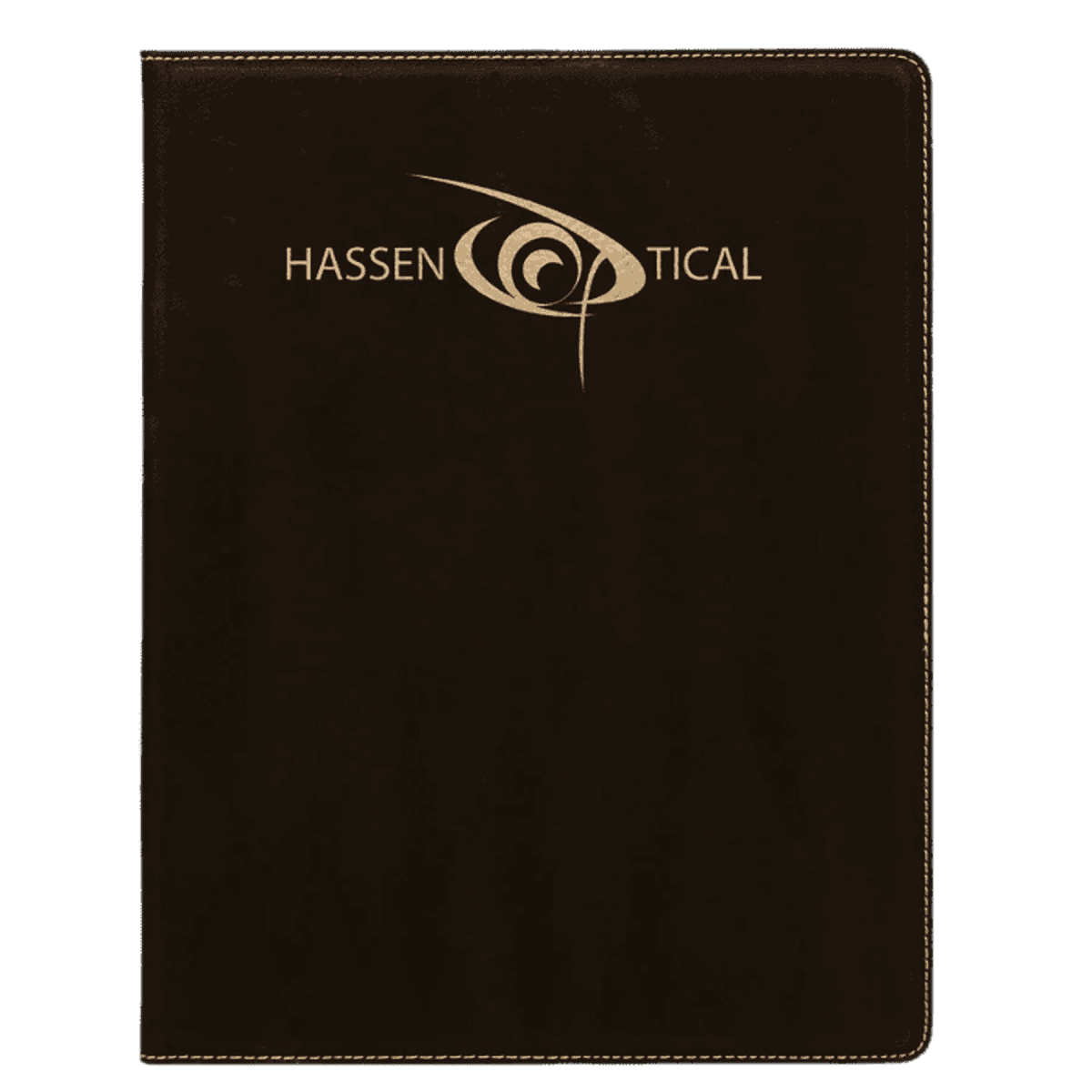 Personalized Portfolios with Zipper and Notepad - Black/Gold