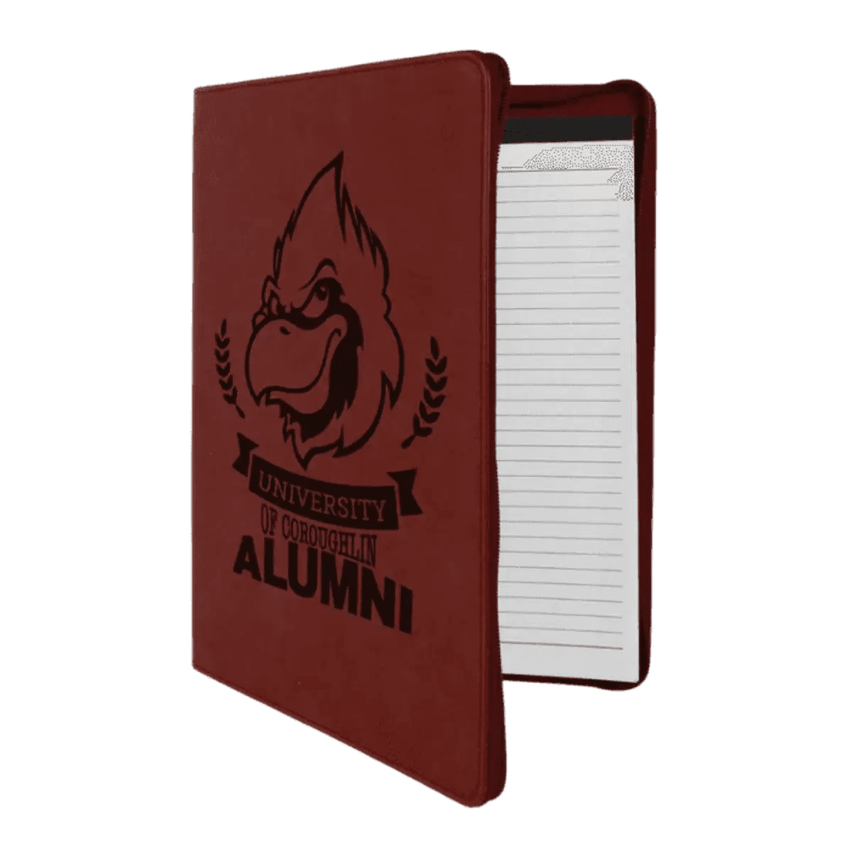 Personalized Portfolios with Zipper and Notepad - Light Brown