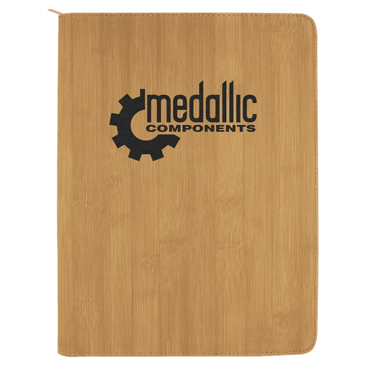 Personalized Portfolios with Zipper and Notepad - Bamboo