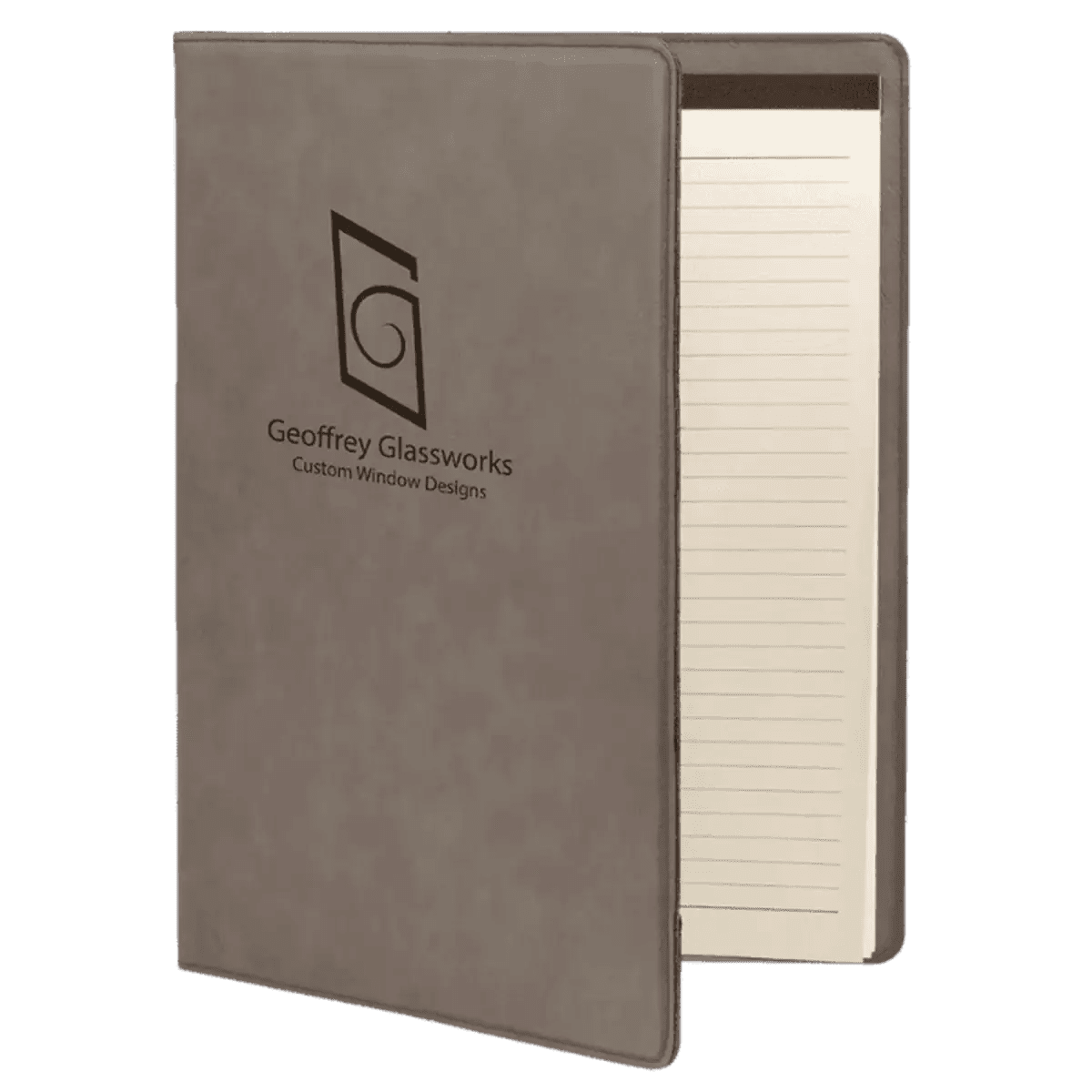 Personalized Portfolios with Zipper and Notepad - Gray