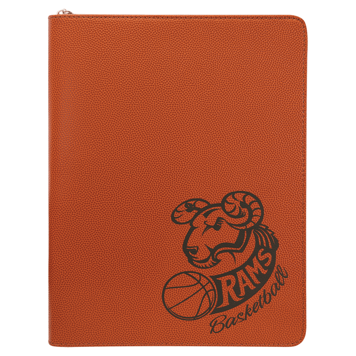 Personalized Portfolios with Zipper and Notepad - Basketball