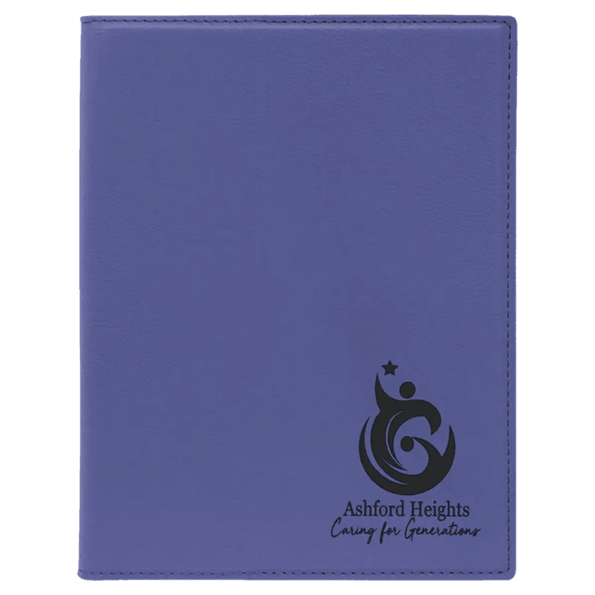Personalized Portfolios with Zipper and Notepad - Purple
